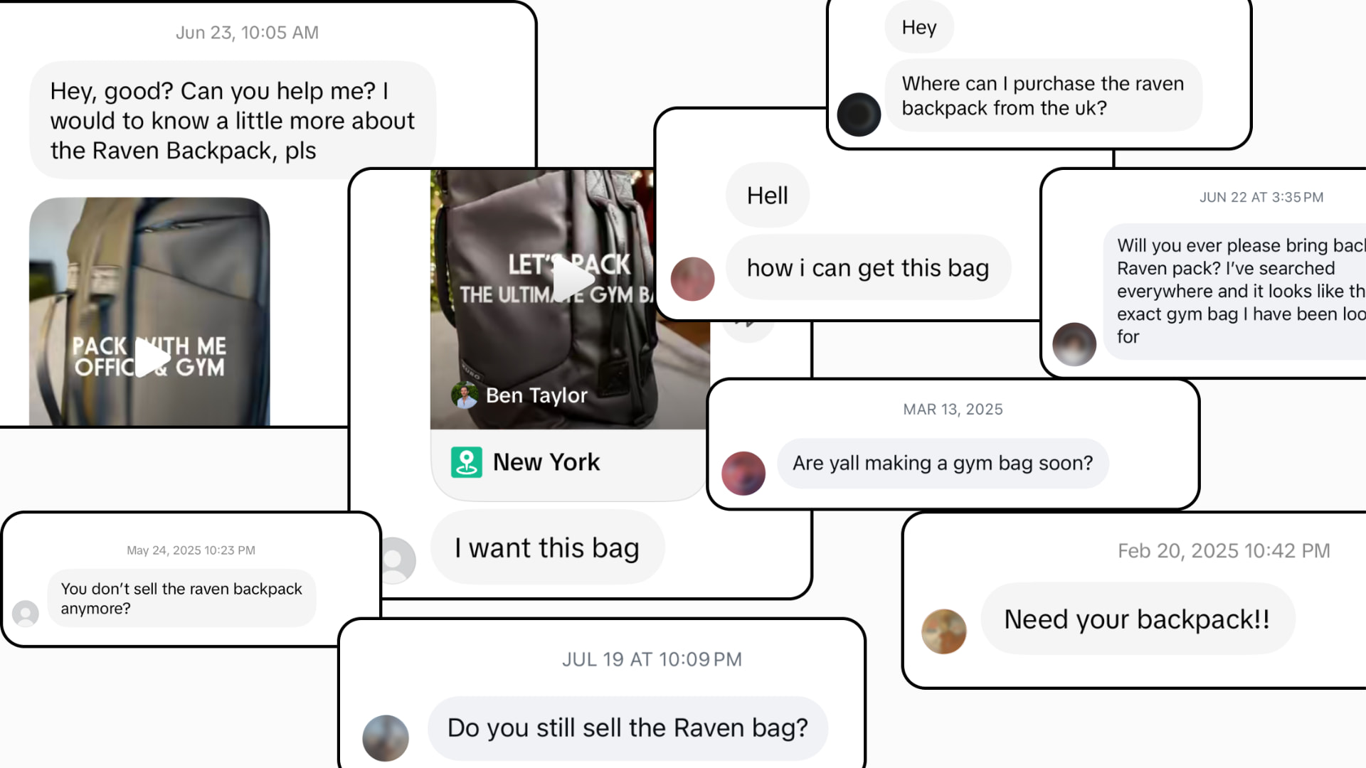 Customer request screenshots
